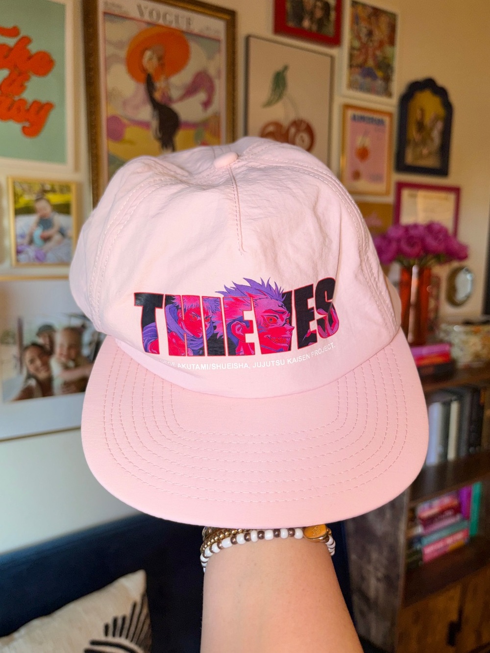 100 Thieves x Jujutsu Kaisen Mirror SnapBack Hat Pink